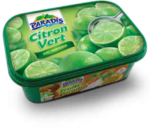 Glace Citron vert - Paradis Glaces Martinique - Fruits du Paradis