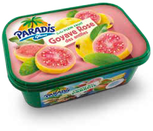 Glace goyave rose - Paradis Glaces Martinique - Fruits du Paradis