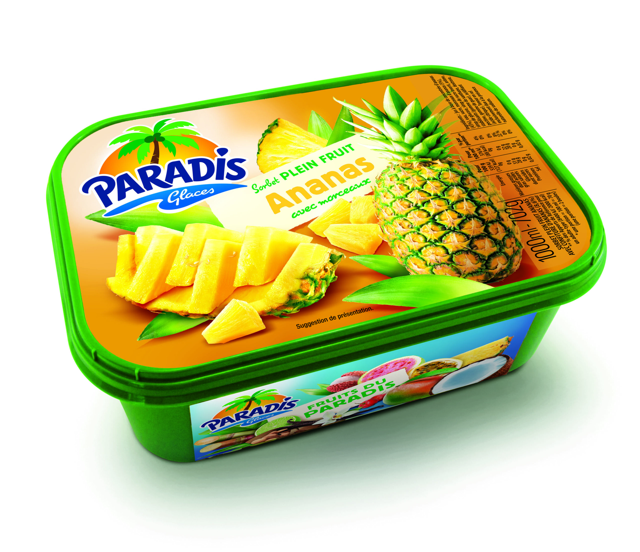 Glace Ananas - Paradis Glaces Martinique - Fruits du Paradis