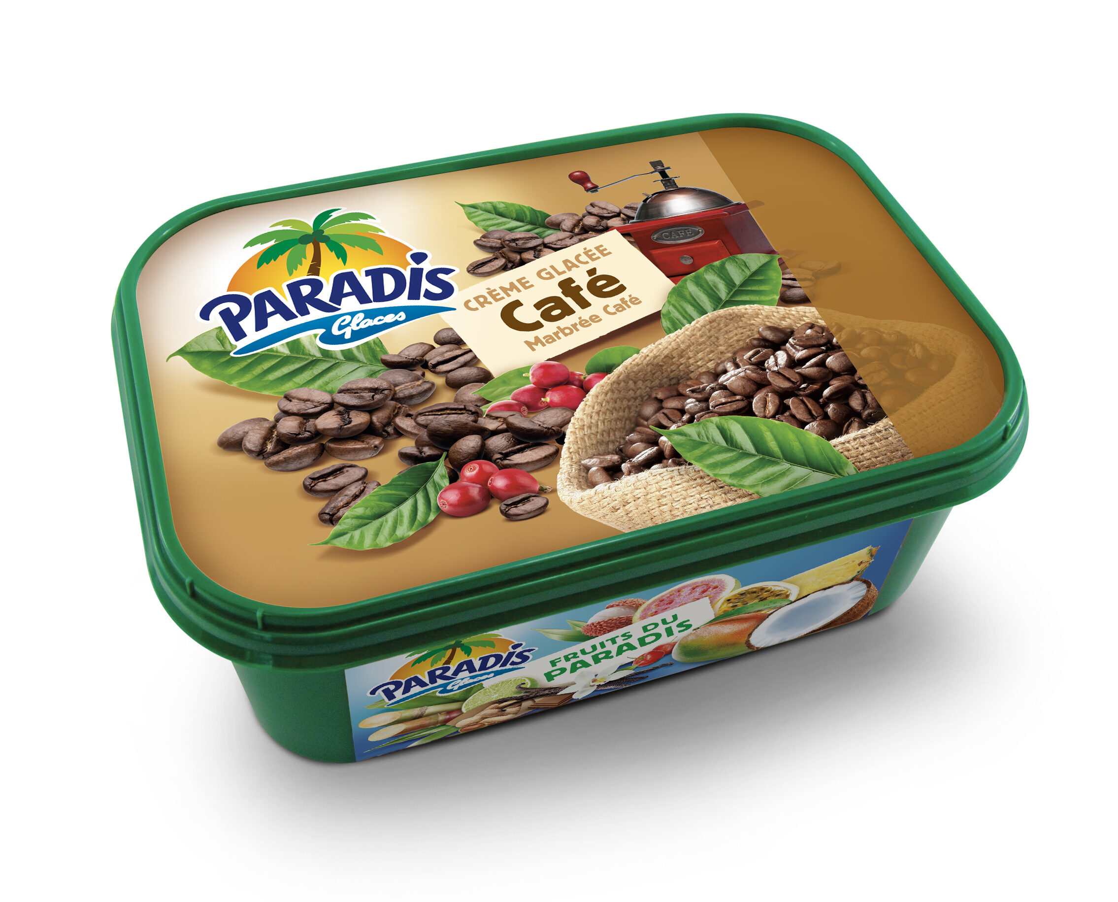 Fruits du Paradis - Glace café Paradis Glaces Martinique - Bac de glace café