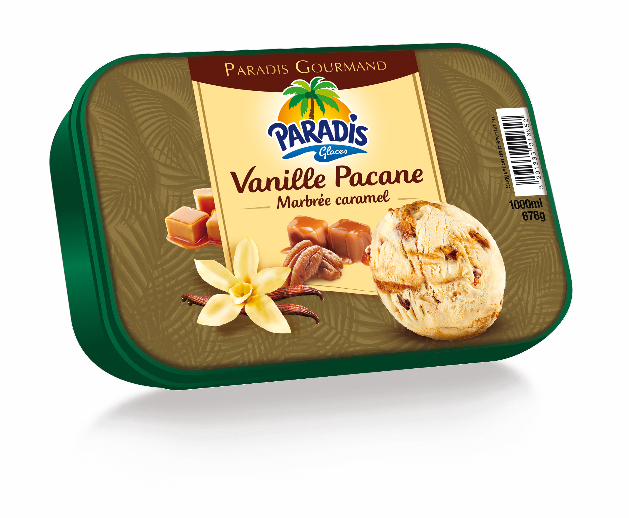 Paradis Gourmand - Gace vanille pacane - Paradis Glace Martinique