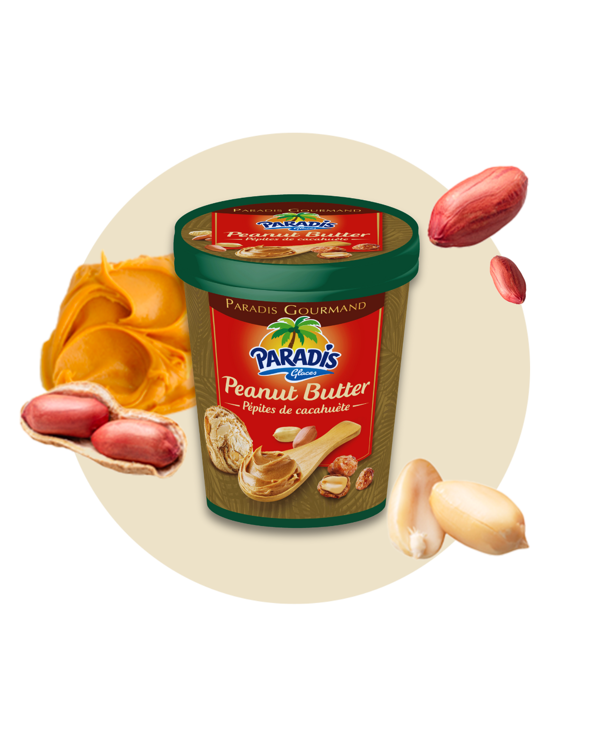 Paradis Gourmand - Pot de glace peanut butter 500ml Paradis Glaces