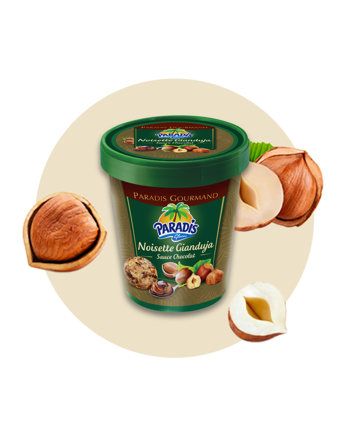 Paradis Gourmand - Pot de glace gianduja 500ml Paradis Glaces