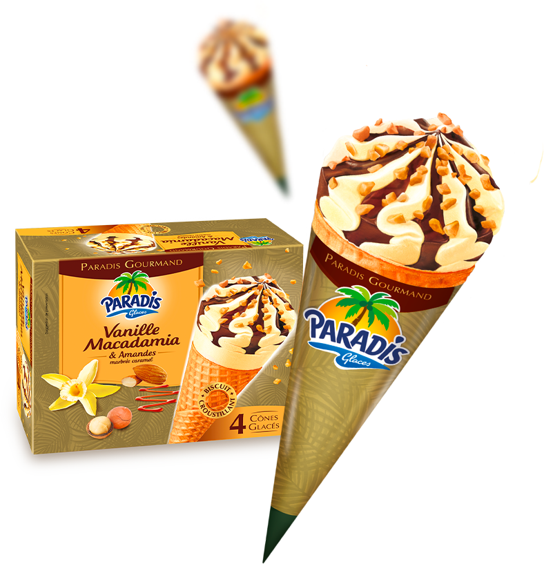la marque Paradis Glaces - Paradis gourmand - cônes de glace fabriqués en martinique